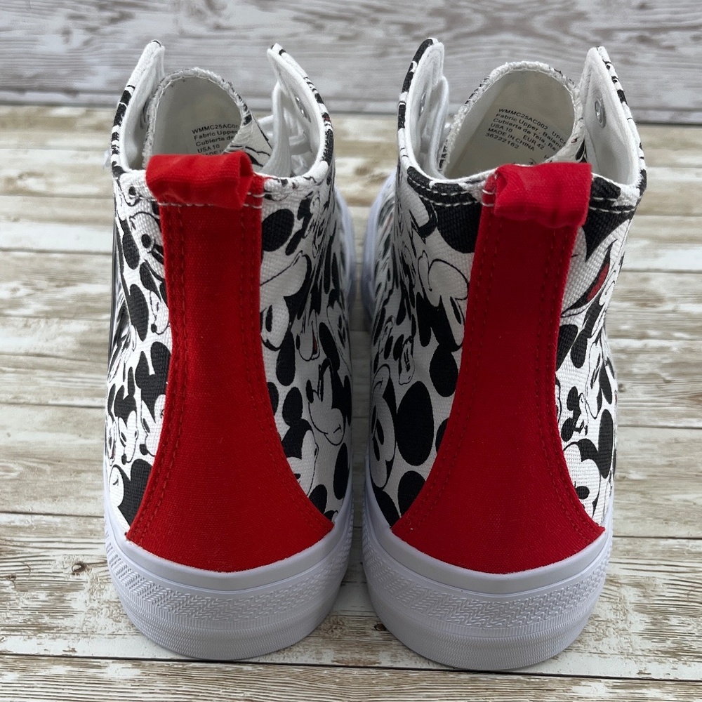 Women’s Disney Mickey Mouse High-Top Lace-Up Sneakers Shoes Size 10 - Picture 6 of 7
